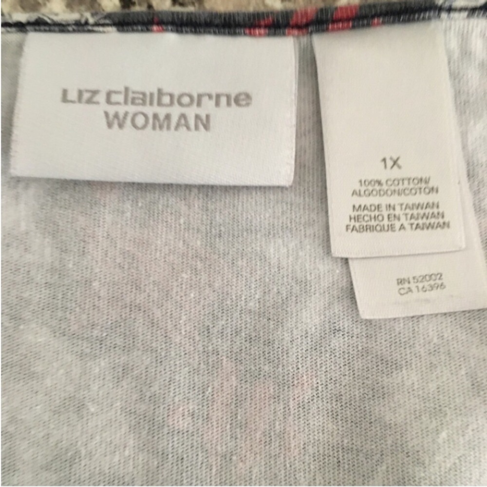 Liz Claiborne tees stars stripes bundle 2 shirts patriotic American holiday - Picture 12 of 14